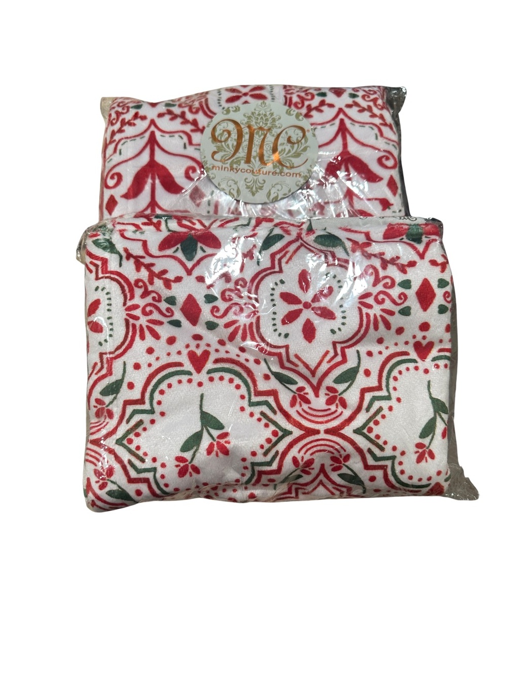 Two Minky Couture Holiday Christmas Pillowcases - Standard size